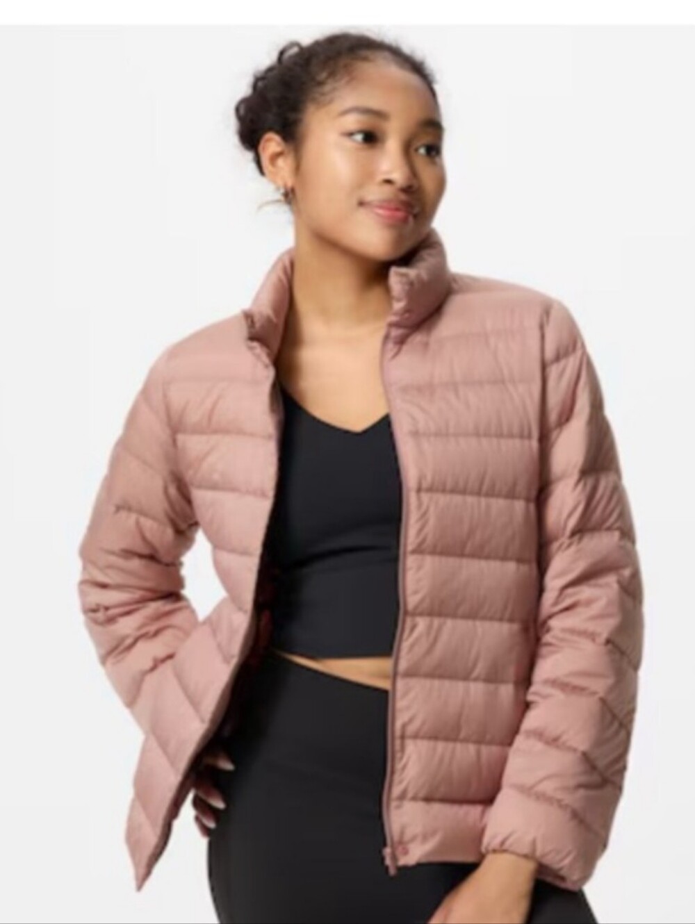 Uniqlo dust Pink Ultra Light Down Jacket size 12